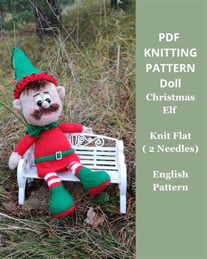 Christmas Elf Doll Knitting Pattern - Knitted Elves Santa Helper Toys Patterns PDF - Etsy UK