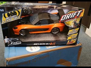 Unboxing Mazda RX7 Veilside Han's Fast and Furious Tokyo Drift, Jada Toys RC Drift scale 1/12