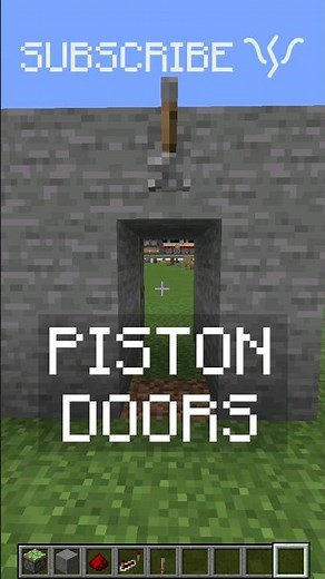REDSTONE DOORS using DOUBLE-PISTON EXTENDERS made easy! | Redstone with PsiVolt #minecraft #redstone
