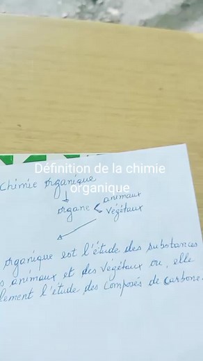 définition de la chimie organique