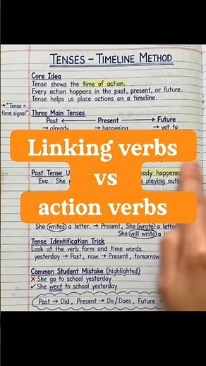 Linking verbs vs action verbs