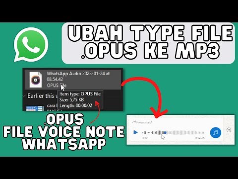 HOW TO CONVERT OPUS FILE TO MP3, CONVERT VN WHATSAPP WEP TO MP3