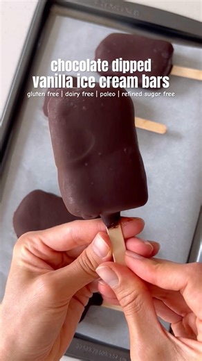 chocolate dipped vanilla ice cream bars #shorts
