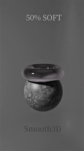 0% vs 100% Soft Silver Ring | 3D Soft Body Simulation #asmr #games #blender #animation
