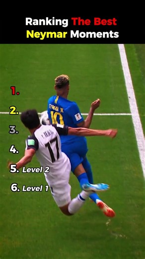Ranking Prime Neymar Moments ⚽🔥 #neymar #football #skills #shorts