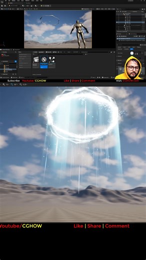 Celestial Beam VFX in UE5 Niagara! (Rays, Dissolving Ring & Curl...
