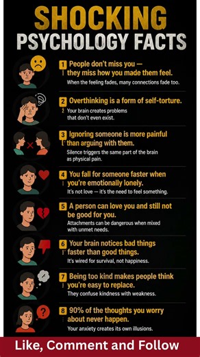8 Shocking Psychology Facts About Human Behavior You Can’t Ignore. #darkpsychology #psycholgyfacts