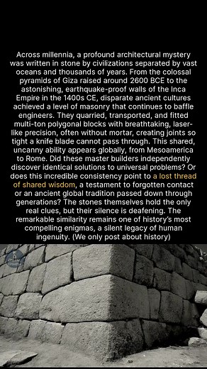 Ancient builders across the globe shared a mysterious mastery of stone masonry. #ancienthistory #archaeology #history #construction | Online Updates