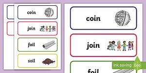 'oi' Sound Word Cards