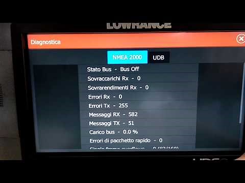 Problem on bus status of NMEA 2000 network Lowrance HDS 9 Gen2 TOUCH