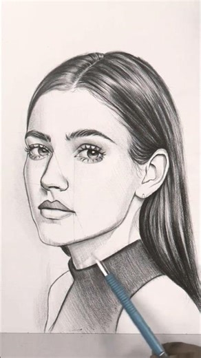 Hyper 👩 Realistic Portrait Reveal in 30 Seconds! ✏️✨ #artistRam58#artshorts #shorts