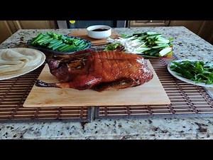 北京烤鸭家庭做法, 简单易学！自制甜面酱和荷叶薄饼，鸭皮色泽红润，鸭肉味道醇厚，肥而不腻，好吃又省钱！Beijing Roast Duck Simple Cooking Steps & Recipe