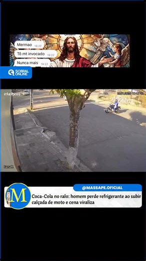 massapê.oficial on Instagram: "O que era pra ser só uma ida rápida para comprar uma Coca-Cola virou um verdadeiro espetáculo de azar e muita graça Ao tentar subir a calçada com a moto, o homem acabou vendo o refrigerante escorregar, quicar uma vez e desaparecer direto dentro de um bueiro. A cena, registrada no exato momento do “adeus, Coca”, caiu na internet mais rápido que a garrafa no ralo. Nas redes sociais, não faltaram comentários irônicos, memes e aquela zoeira básica que a web adora #vira