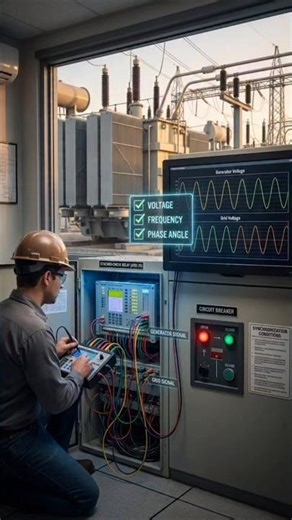 Synchronous check relay test l synchro test of generator power stations l #electrical #synchronous