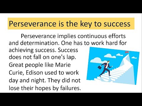 Perseverance is the Key to Success | Expansion of Idea