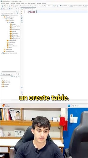 PostgreSQL: Cómo crear una tabla #dbeaver #postgresql