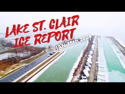 Lake St. Clair Michigan Ice Fishing Report 1-25-24 4K