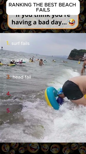 Ranking the best beach fails #fails #beach #fall #ranking #top5 #surf