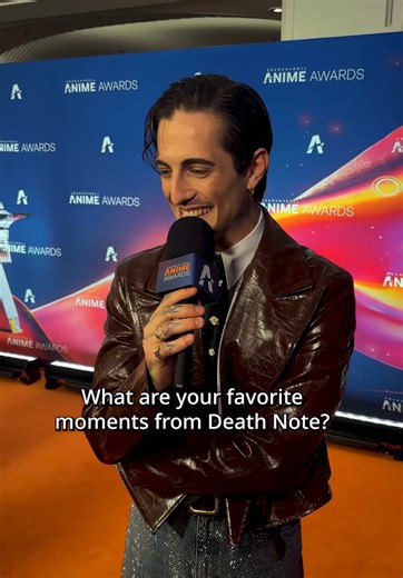 Damiano David shares his top 3 moments from Death Note 📝🍎 #AnimeAwards #animetok #deathnote