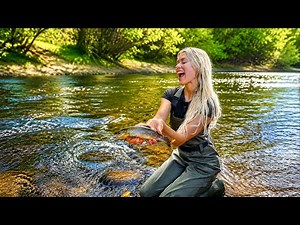 Camping alone by the river, trout fishing & chasing waterfalls 🌿