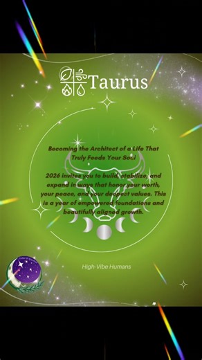 Taurus 2026 Guide 💫 2026 is a year of profound self-honoring for you, Taurus. While the world rushes forward in the Universal 1 Year, you’re being asked to move intentionally, consciously, and with devotion to what truly matters. This year supports new beginnings — but not rushed ones. These are beginnings that are deeply rooted in self-worth, emotional clarity, and long-term fulfillment. Your spirit wants stability with soul. Expansion with peace. Success with authenticity. This year is about 
