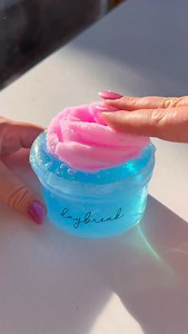 daybreak ⛅️ float slime with sparkly coated clear & fluffy icee that mixes into a pretty lavender jelly. scented waikiki beach, it’s sweet and tropical with airy coastal notes 🌊 our ETHEREAL slimes drop tomorrow friday jan 30 @ 6 pm central 🧚🏼 | Dreamglowslime