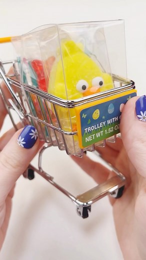 Springtime candy trolley from Walgreens. There are so many fun new candies out right now and this one was so cute to me!! 🐣 🛒 #candy #doctorsquish #asmr | Doctor Squish