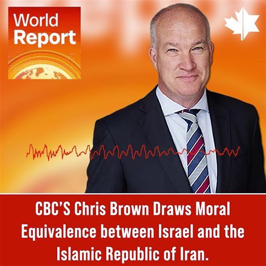 Once again, CBC News' Chris Brown has attempted to draw moral equivalence between the democratic state of Israel and a terrorist regime. ⤵️ Listen below to this morning's 'World Report', where Brown sought to draw moral equivalence between the Islamic State of Iran purposefully hitting a hospital, targeting innocent civilians in southern Israel, and Israel targeting legitimate terrorist infrastructure around and beneath hospitals in Gaza. These 👏 are 👏 not 👏 the 👏 same! | Honest Reporting Ca