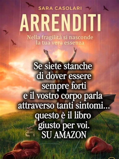 📖L'ABBRACCIO DI CUI HAI TANTO BISOGNO📖 Questo libro ti accoglie nella tua fragilità e ti aiuta a interpretre i messaggi che il tuo corpo ti manda attraverso i sintomi legati all'eccesso di RESILIENZA : ANSIA, FIBROMIALGIA, DEPRESSIONE, INFERTILITÀ, ARTRITE REUMATOIDE, PROBLEMI ALLA PELLE.... La prima parte è un romanzo autobiografico che spiega quanto essere TROPPO FORTI comporti un costo elevato sul corpo fisico , mentre la seconda parte è un manuale emozionante scritto dalla naturopata autri