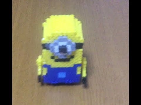アイロンビーズ ミニオン 図案 立体 作り方 動画 minion 3D perlerbeads