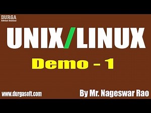 UNIX/LINUX tutorial || Demo - 1 || by Mr. Nageswar Rao On 06-01-2020 @10AM