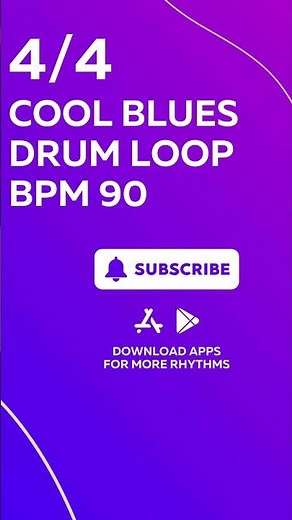 4/4 Cool Blues Drum Beat BPM 90 - Rhythm Pattern