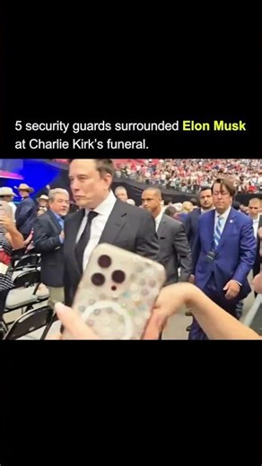 Elon musk at Charlie Kirk's funeral