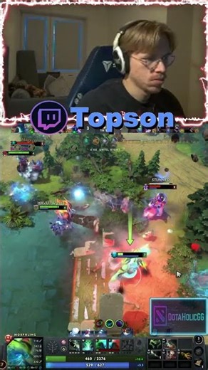 DONT TRY TO GANK TOPSON ON MID!! 💀​ #dota2 #topson #gaming #outplay #twitch