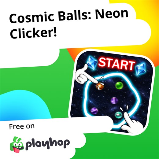 Cosmic Balls: Neon Clicker!: Play Online For Free On Playhop