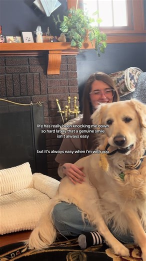 lately it seems like i can’t catch a break, but the second i’m with Bruce everything certainly gets a whole lot easier 🤍 #fyp #dogsoftiktok #adoptdontshop #goldenretriever #souldog