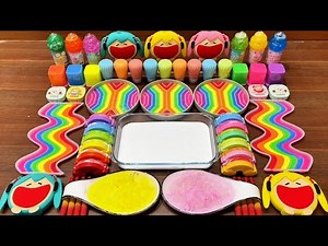 🌈 RAINBOW HATSUNE MIKU SURPRISE!!! Glossy Slime Mixing ASMR 💕 Relaxing & Satisfying Slime #19