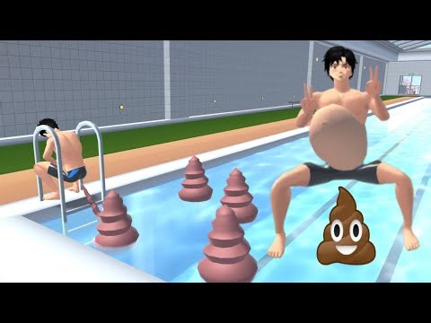 Pregnant Girl Poops Randomly in the Swimming Pool 😱😱 Sakura School Simulator