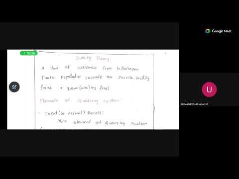 Semmozhi IAS Academy - UG TRB MATHS - OR- QUEING THEORY - (M M 1/INFINITY)-CLASS 1