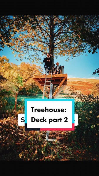 DIY Treehouse Platform Decking in Scotland