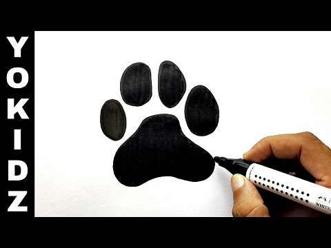 How to draw dog paws | Dog Paw Drawing