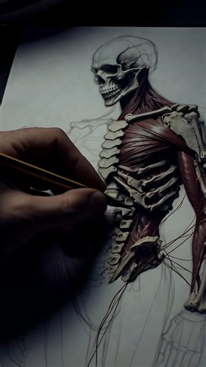 POV: I Drew a Creature With Its Bones Outside