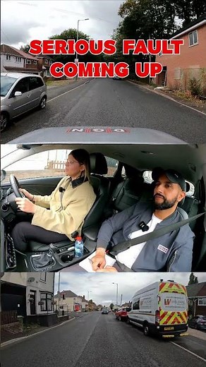 DRIVING TEST SERIOUS FAULT: NOTICED THE HAZARD LIGHTS TOO LATE #driving #fail