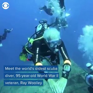 RECORD BREAKER: This 95-year-old WWII veteran just became the world's oldest scuba diver https://cbsn.ws/2oBJqJC | CBS News
