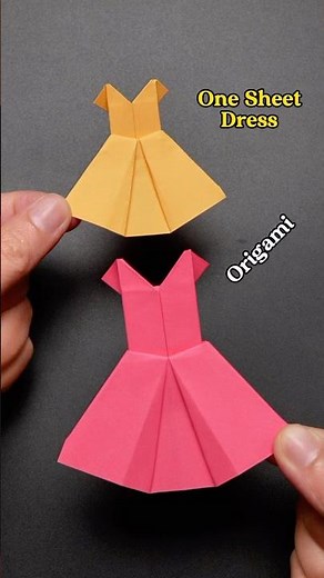 How to make an Origami Dress in 60 Seconds! 👗 #diy #origami