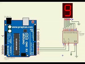 Arduino 7 segment one digit 74HC595