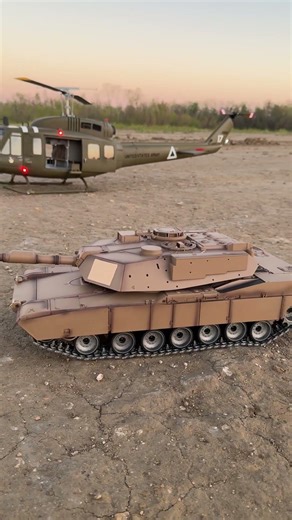Roban 800 RC Helicopter + 1/12 Scale Abrams M1A2 Tank