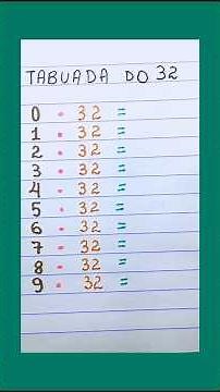 🌟 32 Times Table | Make your own times tables
