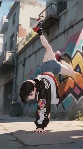 Anime Breakdancer's Hardest Moves #shorts #dance #animation