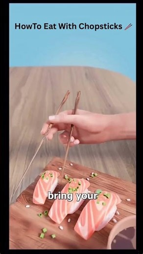 How To Eat with Chopsticks 🥢 #Chopsticks #HowTo #FoodHacks #shorts #short